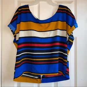 Loose fitting open-back top